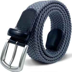 Men's Braided Elastic Belt - Stretch Casual Golf Belts for Men Big and Tall